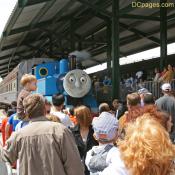 Thomas Surrounded by His Fans