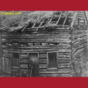 Early 1800's log cabin in Historic Ellicott City, Maryland prior to complete restoration