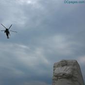 Helicopter over MLK Memorial