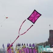 Smithsonian Kite Festival - Kite in the air - Constructed by Scott Spencer