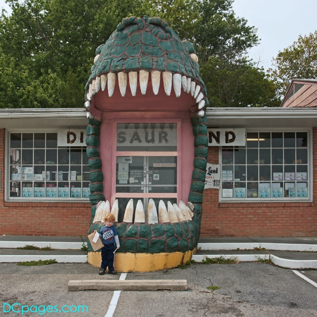 Dinosaur Land gift shop entrance