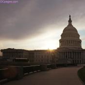 Sunset over the U.S. Capitol Building