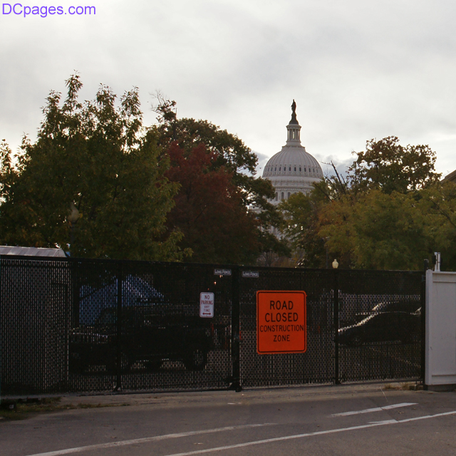 US Capitol Grounds "Road Closed"