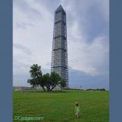 Scaffolding around Washington Monument
