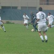 Howard University players bring the ball down the field in a attempt to score their first goal.