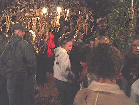 Guests get ready to enter Markoff's Haunted Forest...let the fear begin! Address: 19222 Martinsburg Rd Dickerson, MD 20842  (301) 216-1248    