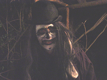 All Markoff's Haunted Forest Staff remained in character during the event, even this friendly ghost.  
