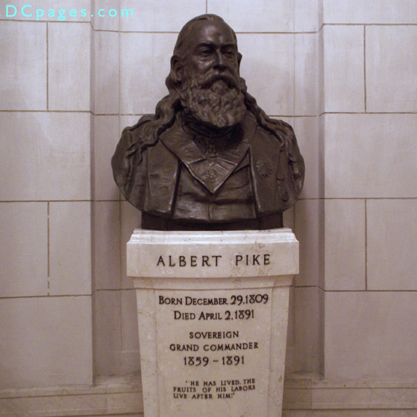 The tomb of Albert Pike, Sovereign Grand Commander from 1859 -1891.