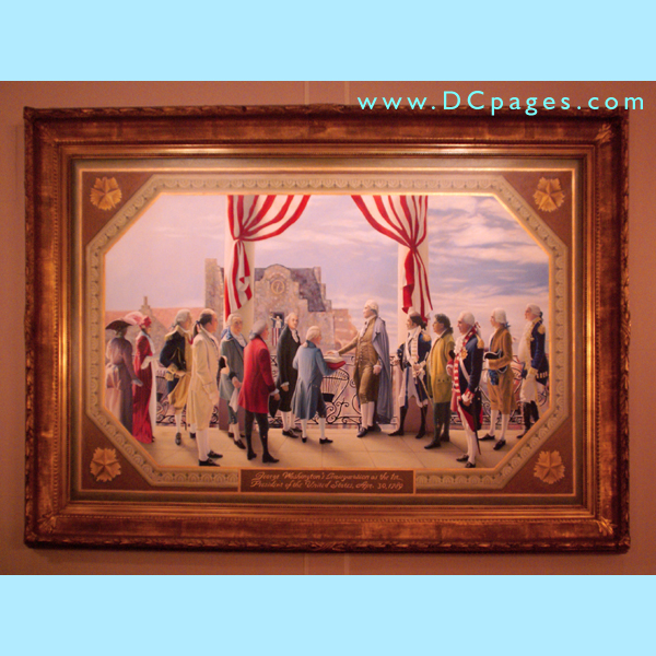 Painting of George Washington's Inauguration as the 1st President of the United States, April 30. 1789.