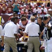 Washington Redskins Home Opener - Jansen is expected to have surgery later this week when the swelling around the ankle has subsided. Jansen expects to spend about six weeks in a cast and on crutches. After that, he will be allowed to put weight on it while wearing a protective boot. 
