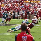 Washington Redskins Home Opener - WR Antwaan Randle El makes a great diving each early in the first half.
