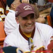 The 12th man was happy at the end of the game. Hail to the Redskins!.