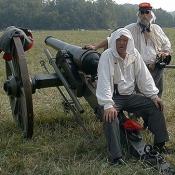 The First Battle of Bull Run:  The Artillery.  Pausing to mourn the loss of Confederate General Bee and Colonel. Bartow.  