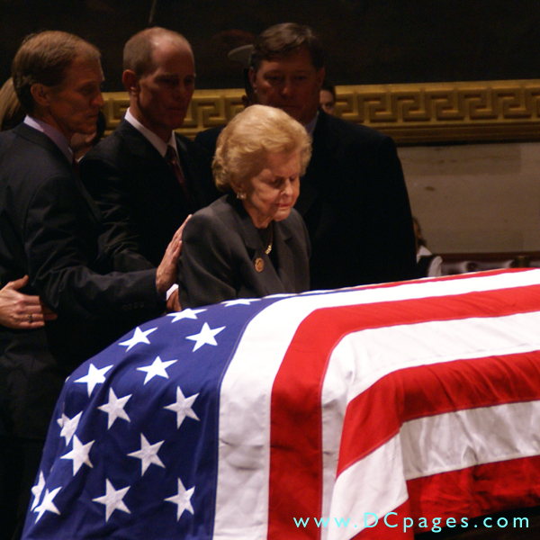 Mike Ford, Steven Ford, Jack Ford, Betty Ford in the United States Capitol Rotunda.