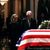 Senator Hillary Rodham Clinton and former President, William Jefferson Clinton thoughts and prayers are given to President Ford.