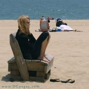Ocean City - This young woman takes in the beauty of Ocean City while enjoying a day at the beach.