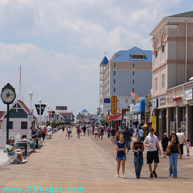 Ocean City - The Ocean City Boardwalk supports a dazzling array of entertainment options including two amusement parks, the Pier, as well as countless arcades, shops, restaurants, hotels, time-shares, and condominiums. 