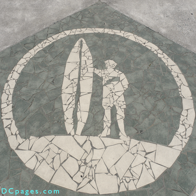Ocean City - Beach mosaic underneath the Ocean City Boardwalk Arch.