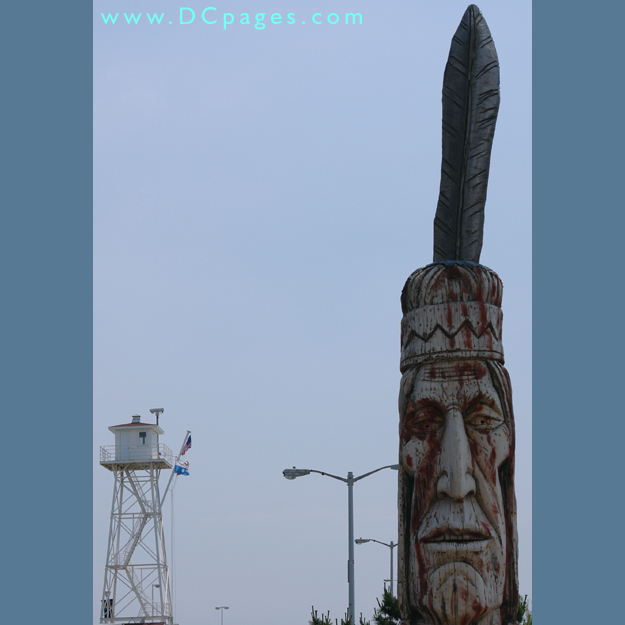 Ocean City - This monument, representing the Assateague Indian, was sculptured by Peter Toth and given to the people of Maryland as a gift.
