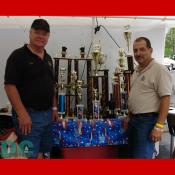 The Wild Turkey barbeque team were proud of their trophies.
