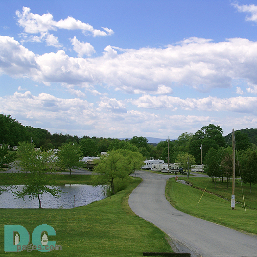 This road leads you to fishing, the club house, pools, recreation center, horseshoe pits, and RV camping areas.