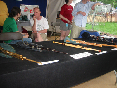 The Instrument Making Tent, where they showed you how the traditional instruments of Scotland are made