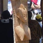 Traditional Malian Carved Wooden Sculpture