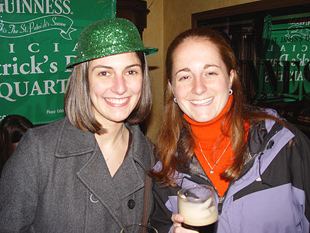 These two ladies are looking for some lucky leprechauns to celebrate Saint Patrick's day with.