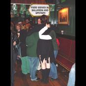 Friends hug to keep balance at the end of the night. DC Pages would like to thank all the pubs for a great time.