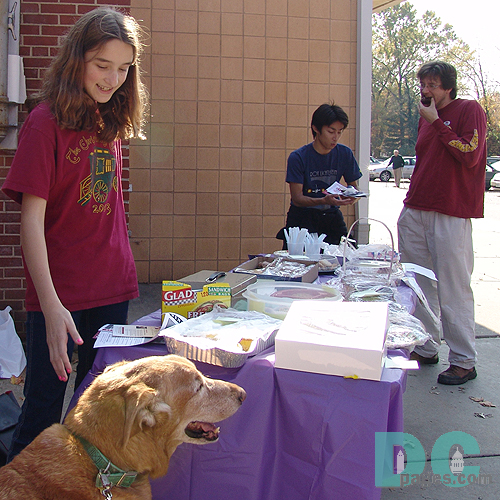 Although Dogs cannot vote yet, Wiley enjoyed meeting all these nice people.