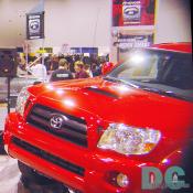 Toyota displayed the all-new 2005 Tacoma and the bigger, better, bolder Tundra, representing the obvious need of most cyclist for a truck!