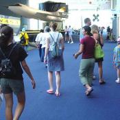 The museum's different levels were crawling with tourists and aviation enthusiasts.