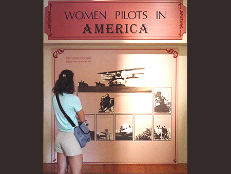 This exhibit is dedicated to woman pilots in america.
