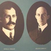 Here they are, the fathers of human flight, Orville and Wilbur Wright.