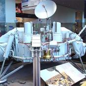A full scale mockup of the Viking II Mars Lander.