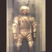 An armored space suit that was never used.