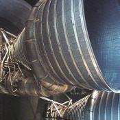 The actual exhaust nozzles from a Saturn 5's rocket engine, their gigantic.