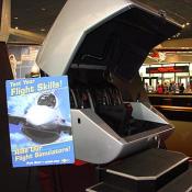 Visitors can climb aboard a MaxFlight® FS2000 simulator and pilot through a twisting 360-degree barrel roll or pull back on the joystick to complete an upside-down loop.