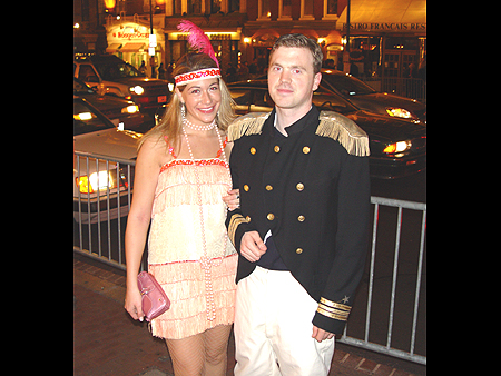 A sexy flapper girl with the Admiral of Georgetown