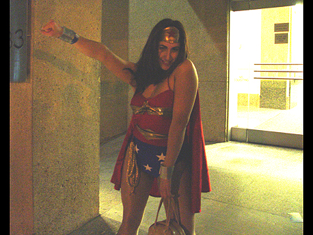 Maybe Wonder Woman can get us into the bar faster?