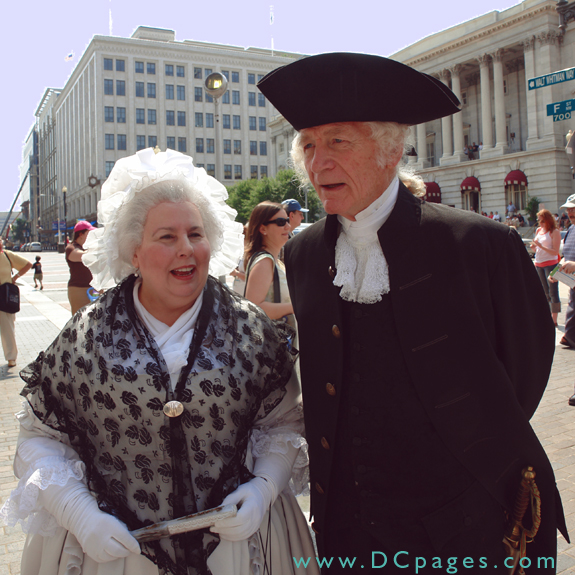 Grand Opening Ceremony - F Street Entrance - George and Martha Washington