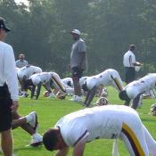 The team must start every practice session with stretching exercises.