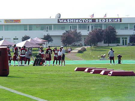 Redskins practice facility in Ashburn, Virginia.