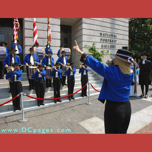 Grand Opening Ceremony - F Street Entrance - Conducting the fife and drum band