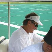 Coach Spurrier taking time to sign an autograph for DCPages.