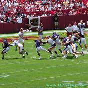 Redskins punt the ball.