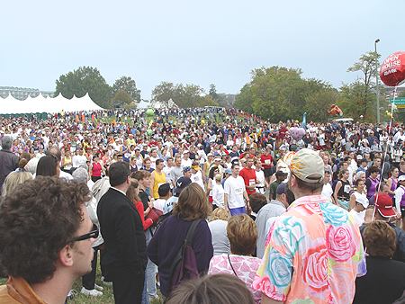 Overcrowding at the 2003 marathon was a common complaint.