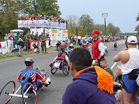 Many of the wheelchair racers used state-of-art machines.