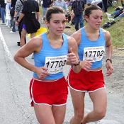 The woman's American record for the Marathon is 2:21:16 which is held by Deena Drossin. These twin girls have double the chance of beating that record!