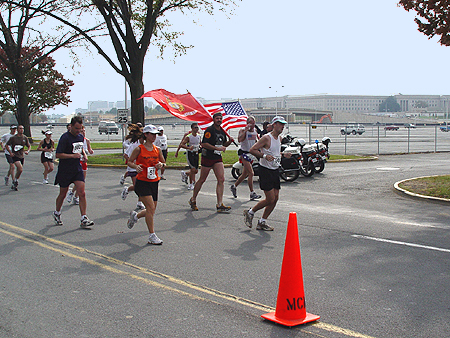 Marathon participants got a great view of the Potomac River as the ran.